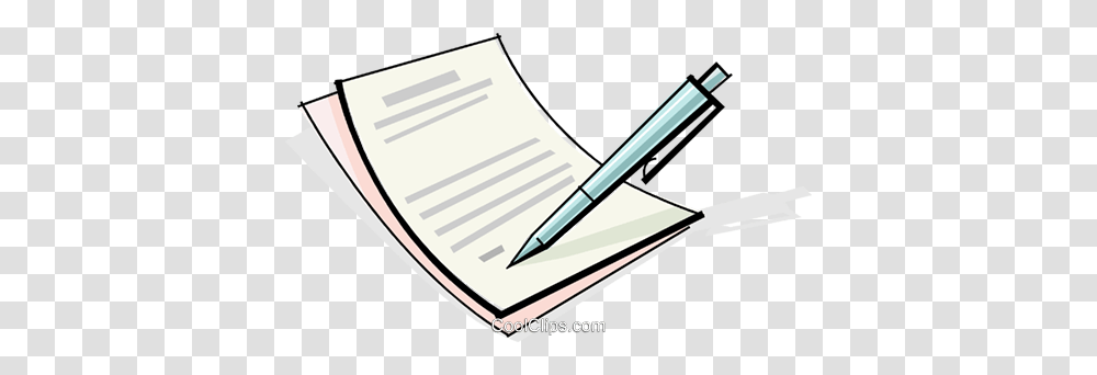 Nice Clipart Contract, Pen, Page, Diary Transparent Png
