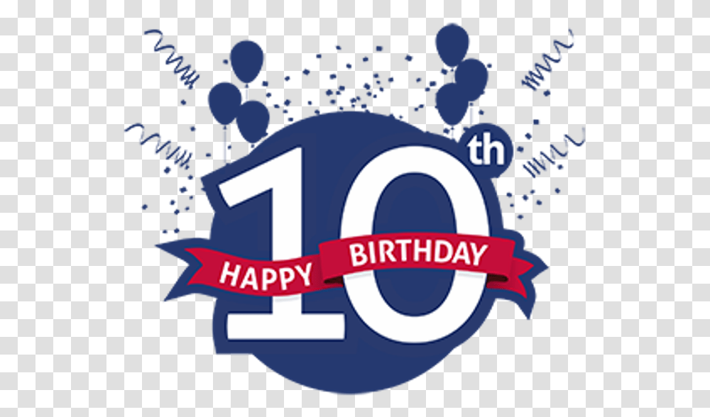Nice Picture Of 10th Birthday Graphic Design, Number, Poster Transparent Png