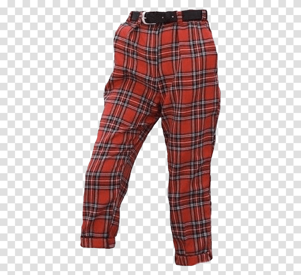 Niche Pants Pant Bottoms Aesthetic Tumblr Red Plaid Pants Aesthetic, Apparel, Shorts, Tartan Transparent Png