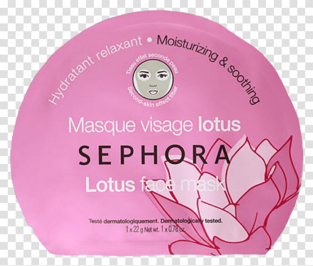 Niche Skincare Pinkaesthetic Redaesthetic Sephora Sheet Mask Lotus, Apparel, Frisbee, Toy Transparent Png