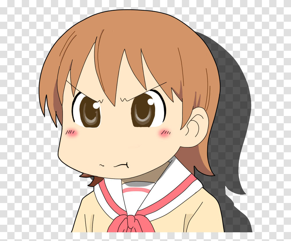 Nichijou Angry, Manga, Comics, Book, Person Transparent Png