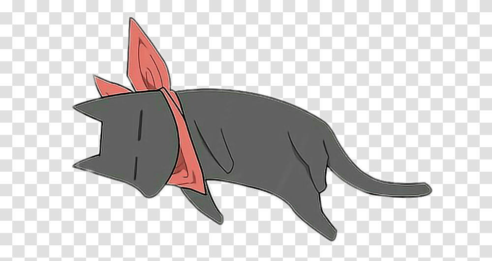 Nichijou Sakamoto Anime Cat Blackcat Nichijou Dog, Animal, Sea Life, Fish, Shark Transparent Png