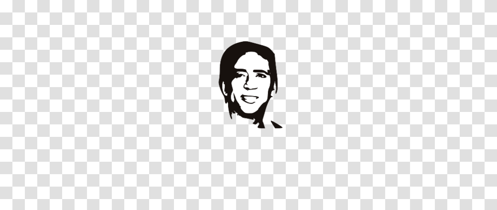 Nicholas Cage Stencil Picture, Logo, Trademark, Person Transparent Png