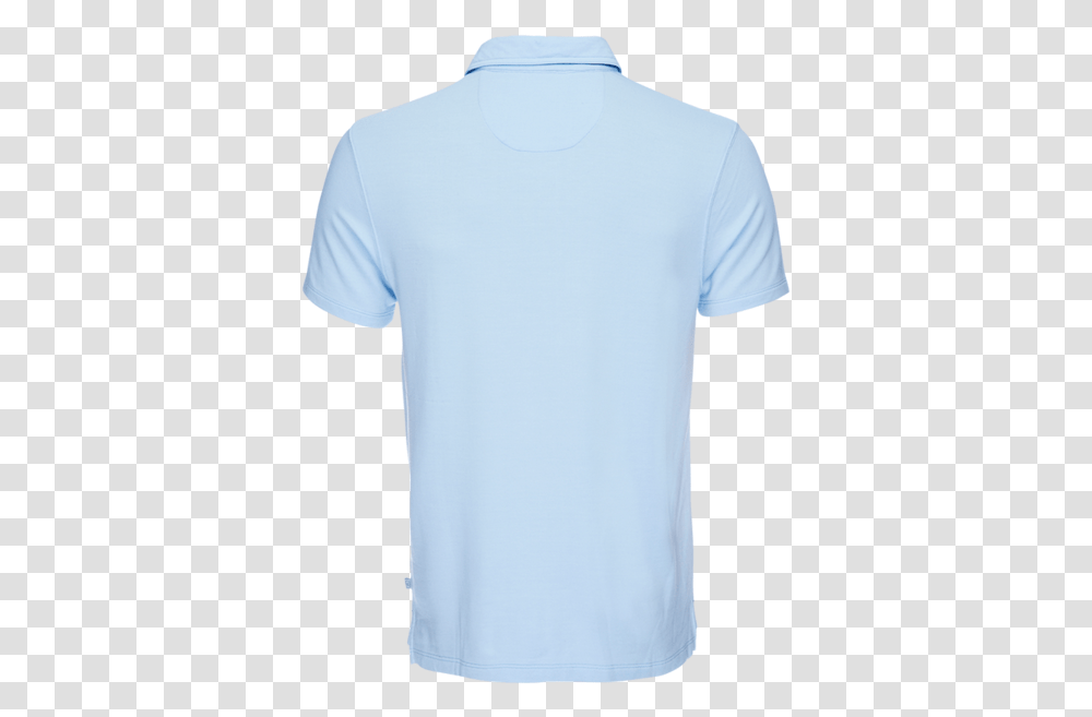 Nicholas Modal Polo In Light Blue Light Blue Polo Shirt Back, Apparel, T-Shirt, Sleeve Transparent Png