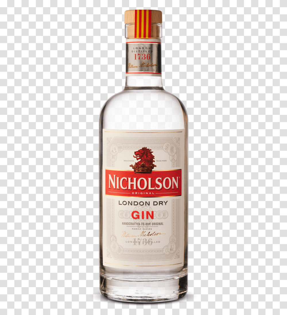 Nicholson London Dry Gin, Liquor, Alcohol, Beverage, Drink Transparent Png