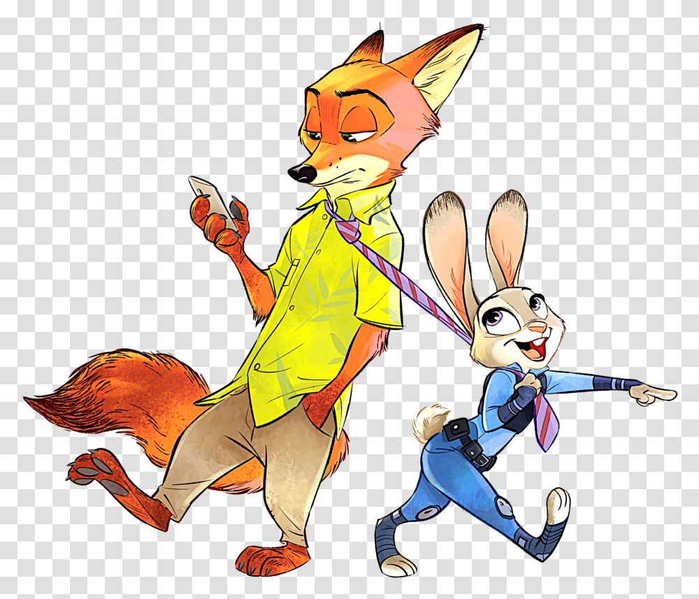 Nick And Judy Judy E Nick Zootopia, Person, Book, Comics Transparent Png