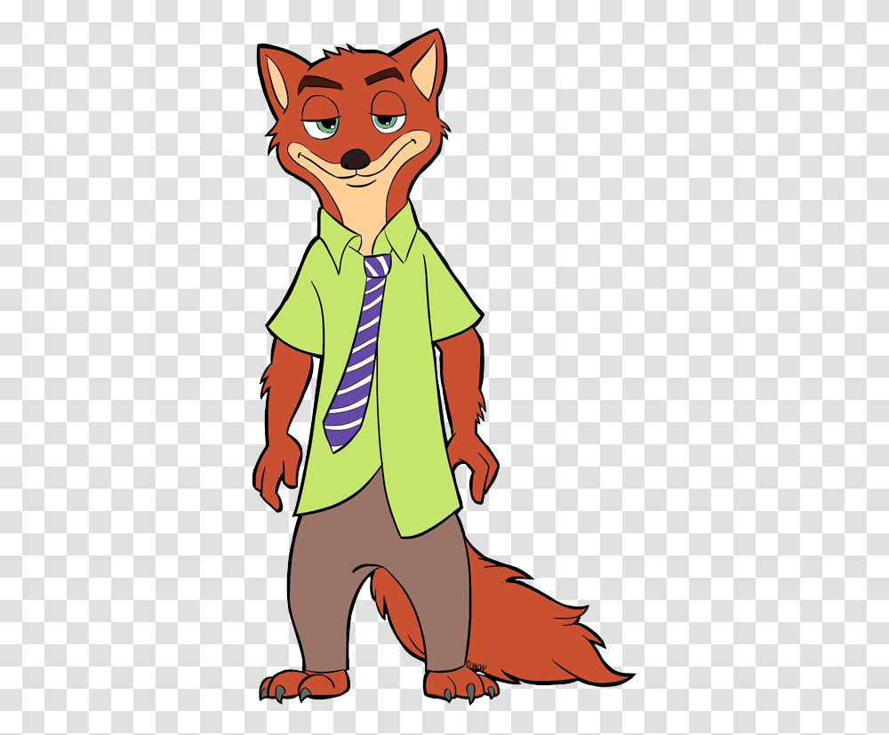 Nick Wilde Zootopia Nick Wilde Zootopia And Animals, Tie, Accessories, Accessory, Person Transparent Png