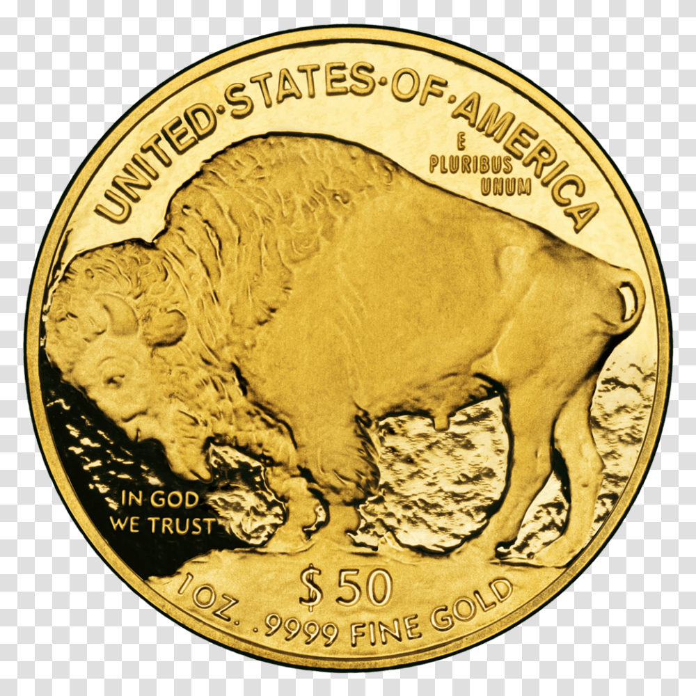 Nickel 24 Karat Coin Bull Gold Coin, Money, Lion, Wildlife, Mammal Transparent Png