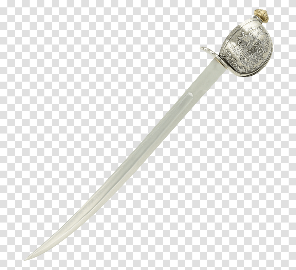 Nickel Pirate Cutlass Sabre, Sword, Blade, Weapon, Weaponry Transparent Png