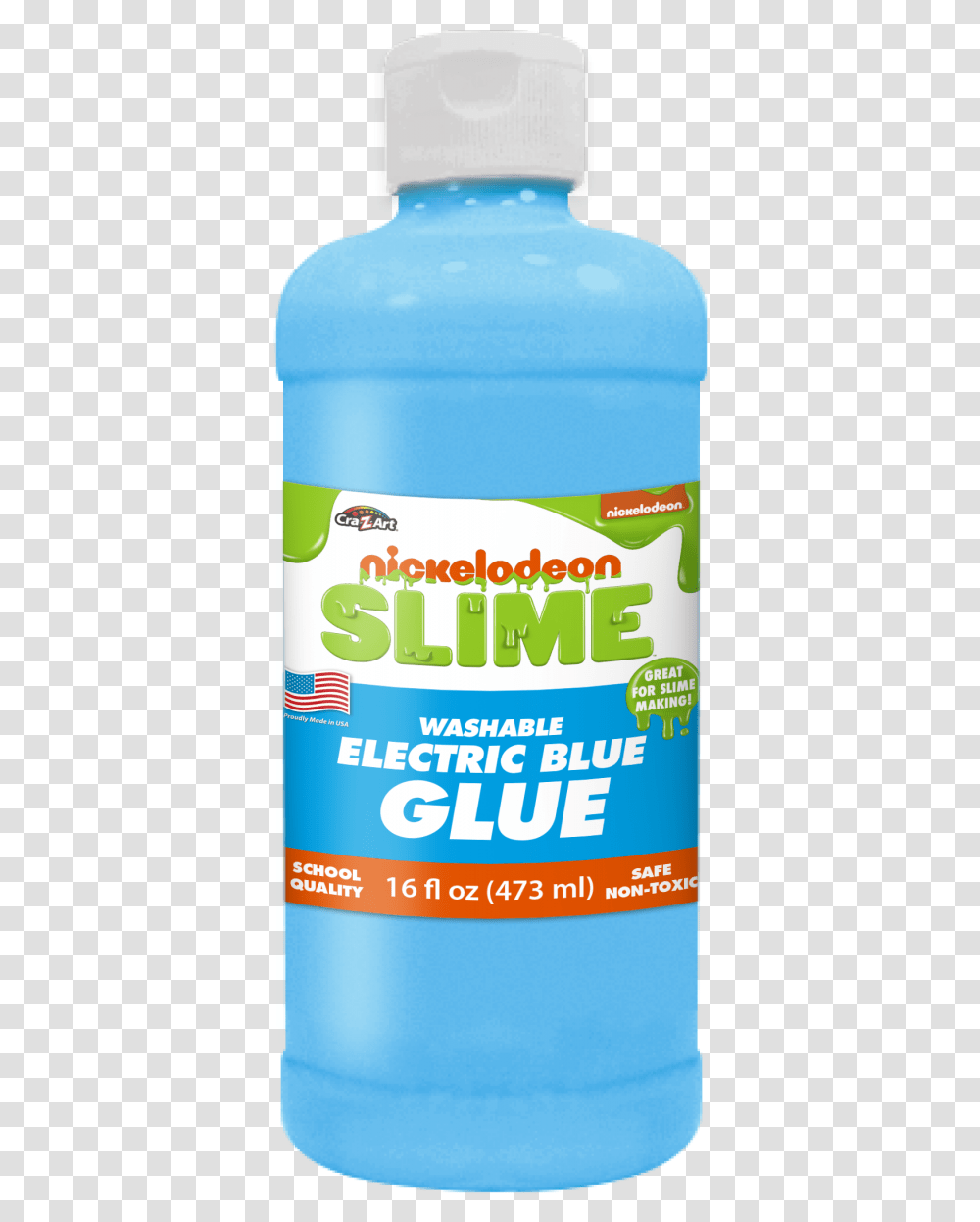 Nickelodeon 16 Oz Blue Glue Plastic Bottle, Food, Plant Transparent Png