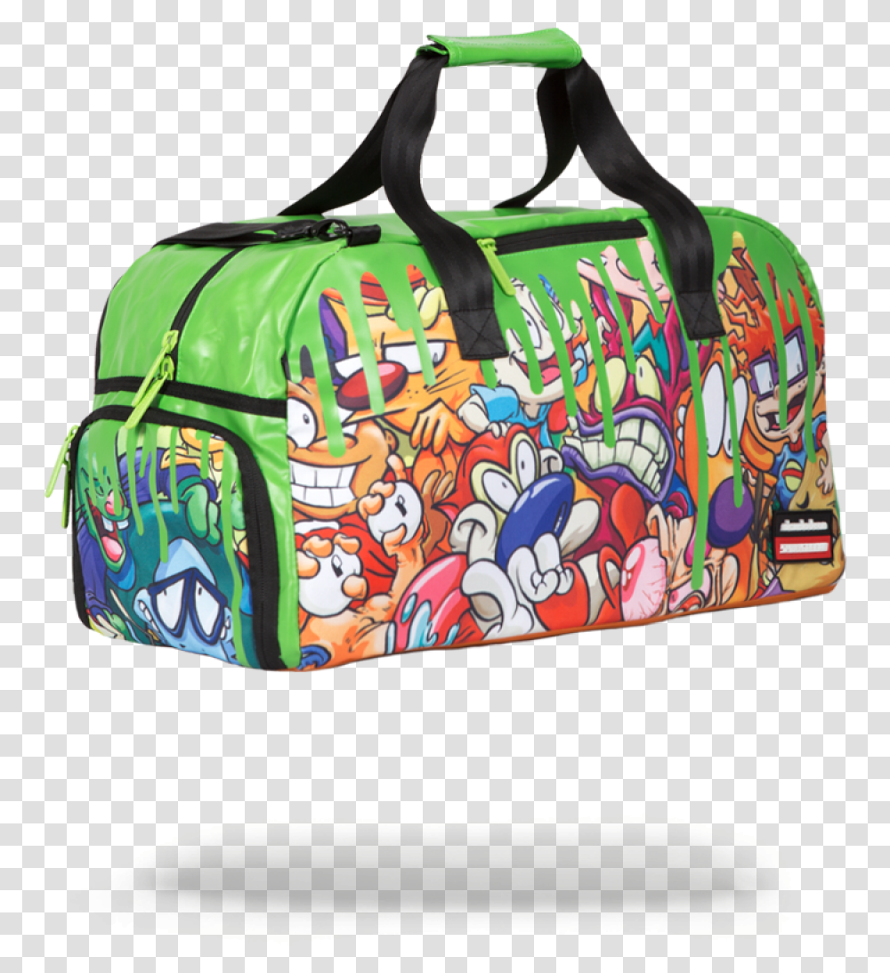 Nickelodeon 90 S Slime Duffle Duffel Bag, Luggage, Handbag, Accessories, Accessory Transparent Png