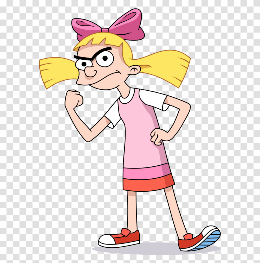 Nickelodeon Cartoons Arnold And Helga Helga G Pataki, Person, Female, Clothing, Dress Transparent Png