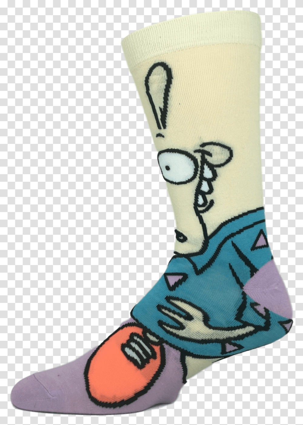 Nickelodeon Rockos Modern Life Rocko 360 Cartoon Socks Sock, Footwear, Shoe, Skin Transparent Png