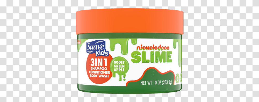 Nickelodeon Slime Gooey Green Apple 3 In1 Shampoo Conditioner Body Wash Cartoon, Food, Mayonnaise, Label, Text Transparent Png