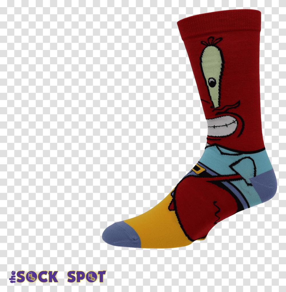 Nickelodeon Spongebob Squarepants Mr Sock, Apparel, Shoe, Footwear Transparent Png