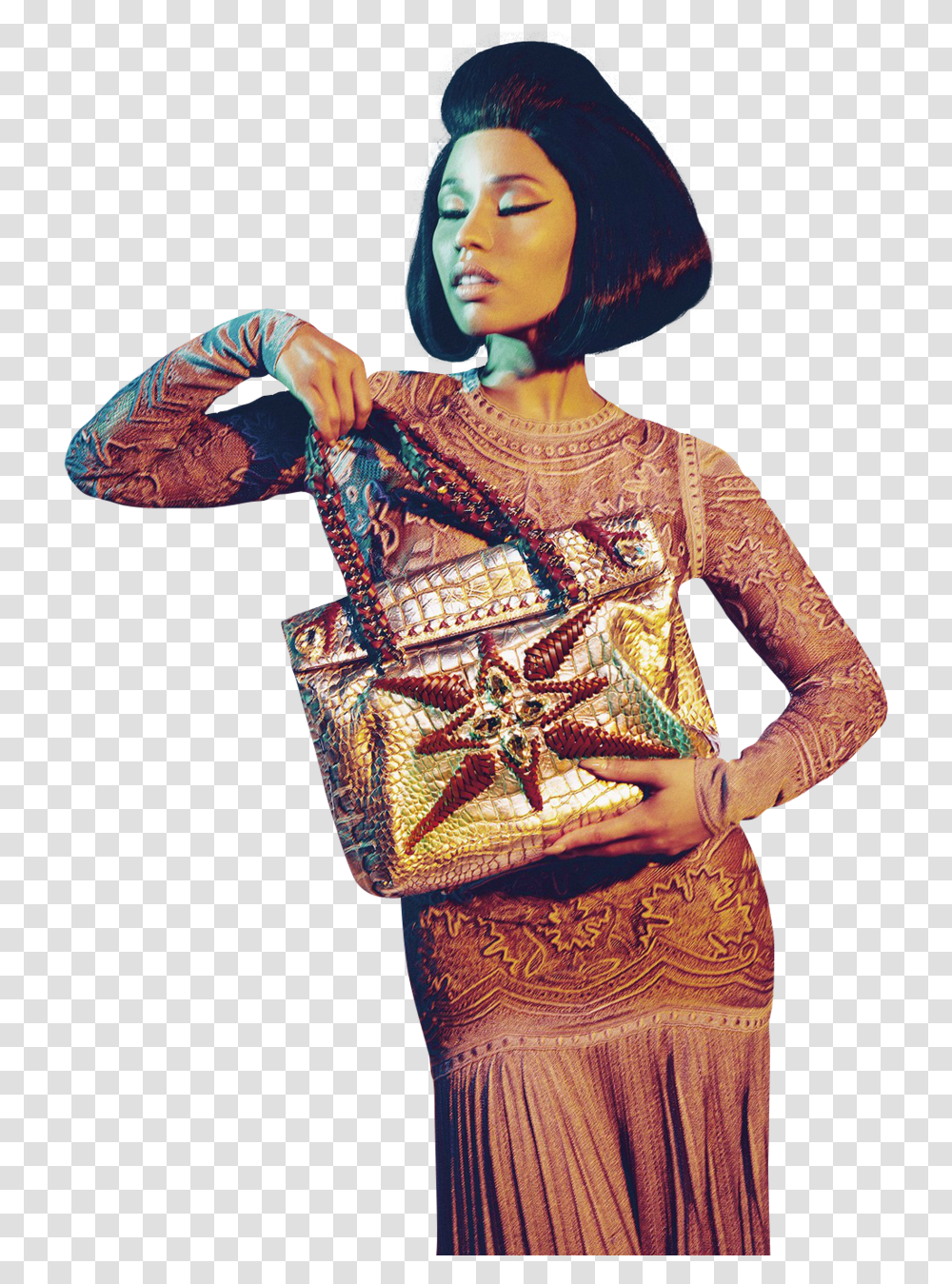 Nicki Minaj Roberto Cavalli, Person, Hat, Costume Transparent Png