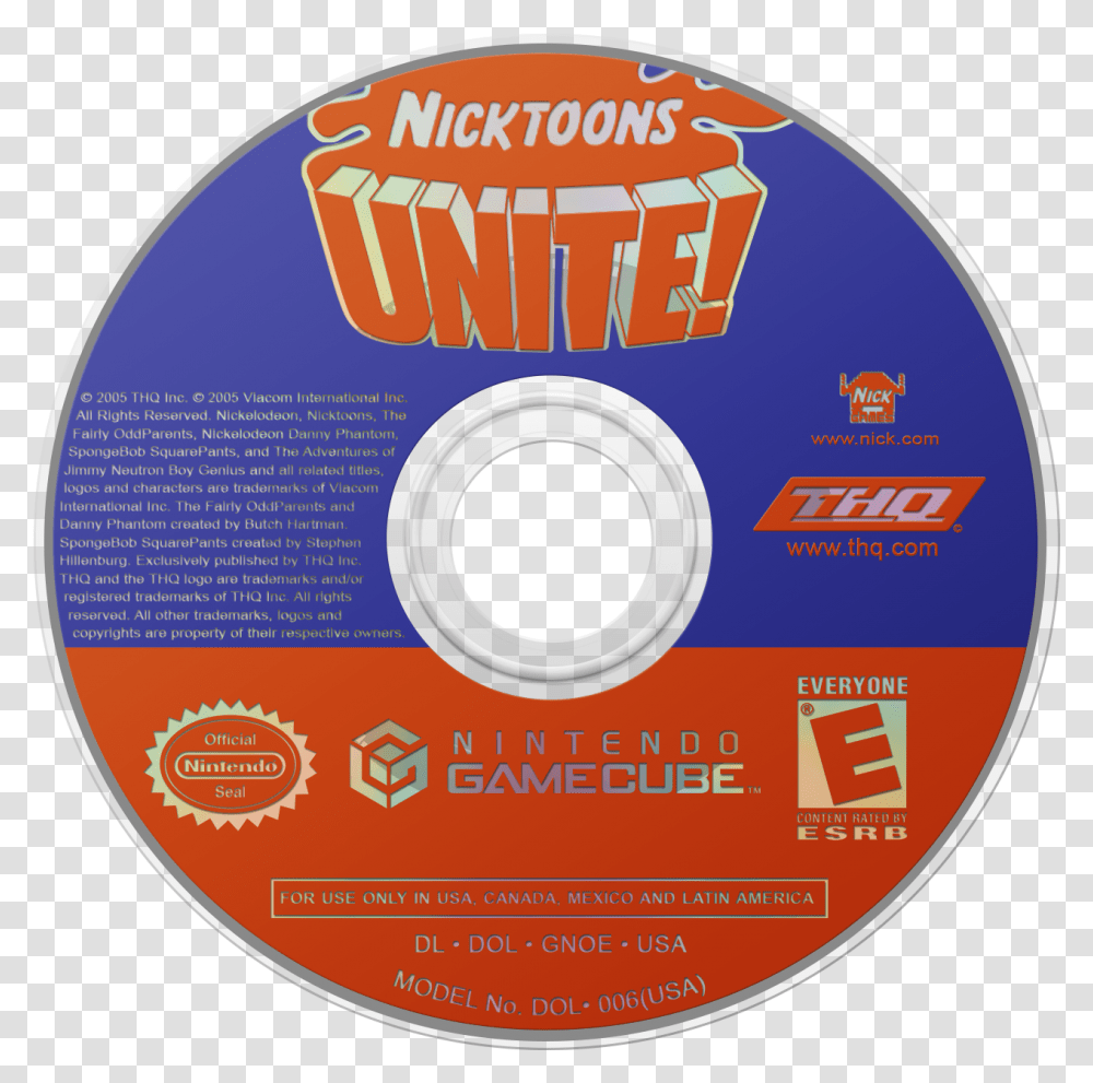 Nicktoons Unite Details Launchbox Games Database Adventures Of Jimmy Neutron Boy Genius Jet Fusion Gamecube, Disk, Dvd Transparent Png