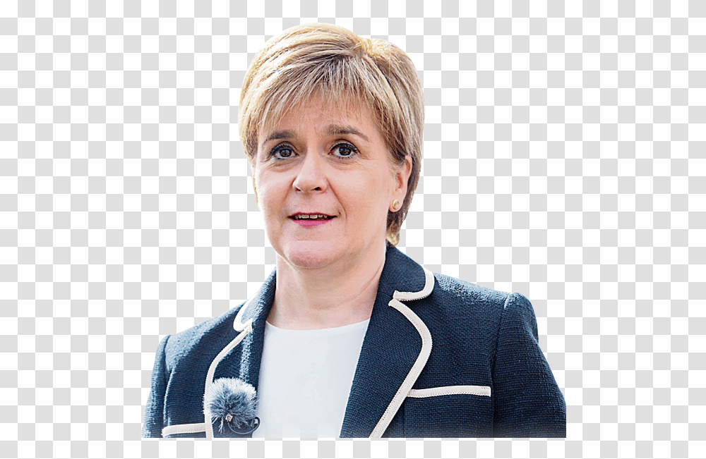 Nicola Sturgeon Calls Theresa May Cocky Over Snap Election Nicola Sturgeon White Background, Person, Sleeve, Face Transparent Png