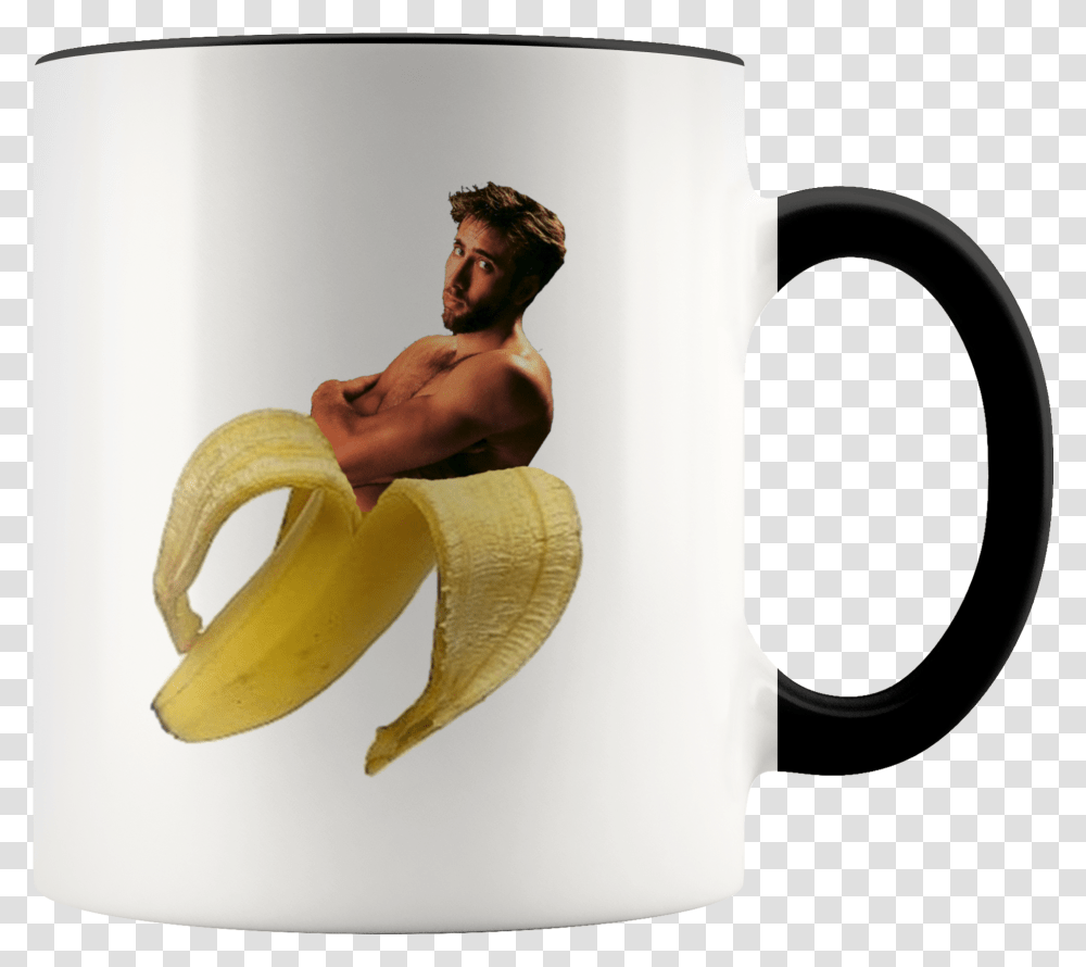 Nicolas Cage Banana Peel Mug Funny Nicolas Cage Coffee Just A Mom Trying Not To Raise Assholes Cup, Plant, Fruit, Food, Person Transparent Png