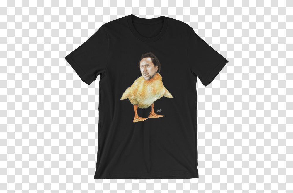Nicolas Cage Duckling T Shirt, Bird, Animal, T-Shirt Transparent Png