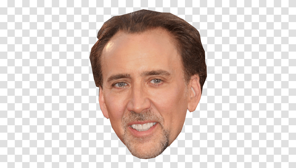 Nicolas Cage Face Cut Out Nicolas Cage Face, Person, Head, Performer, Man Transparent Png