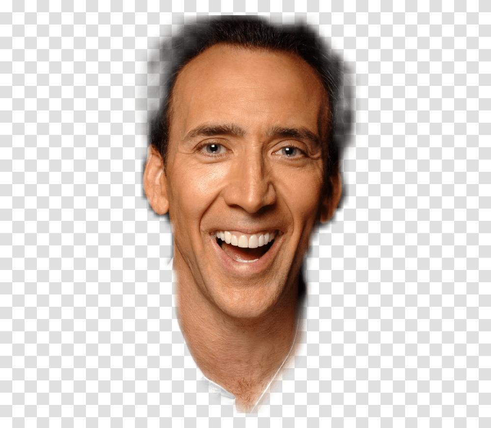 Nicolas Cage Face Nicolas Cage, Person, Human, Dimples, Laughing Transparent Png
