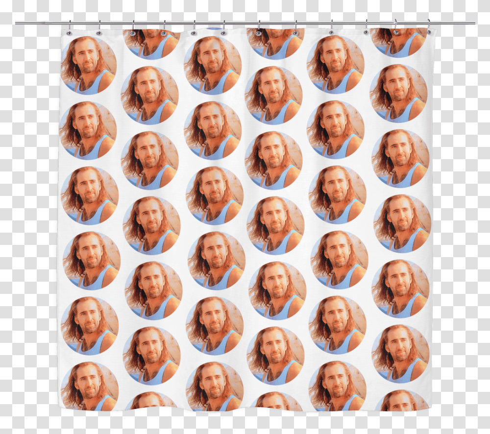 Nicolas Cage Shower Curtain Circle, Person, Meal, Food, Face Transparent Png