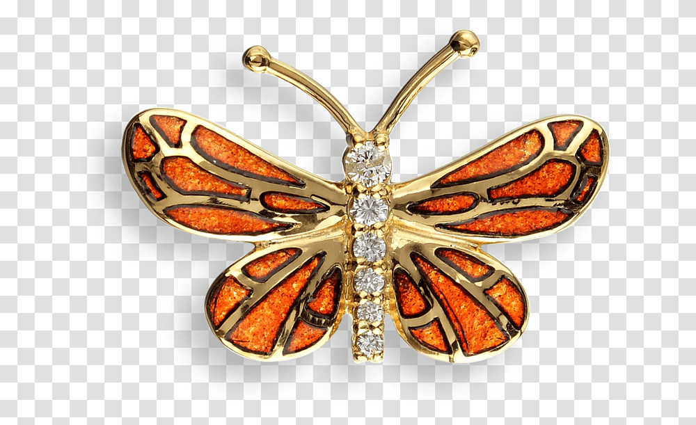 Nicole Barr Designs 18 Karat Gold Butterfly Lapel Pin Orange Grammia Virgo, Jewelry, Accessories, Accessory, Brooch Transparent Png