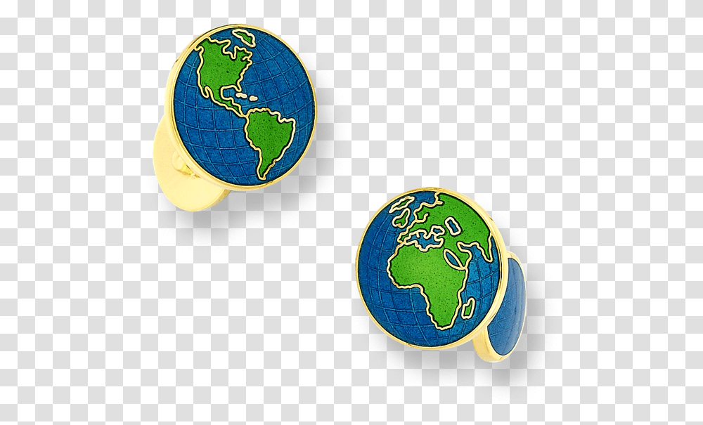 Nicole Barr Designs 18 Karat Gold Earth Cufflinks Blue Earth, Symbol, Outer Space, Astronomy, Universe Transparent Png