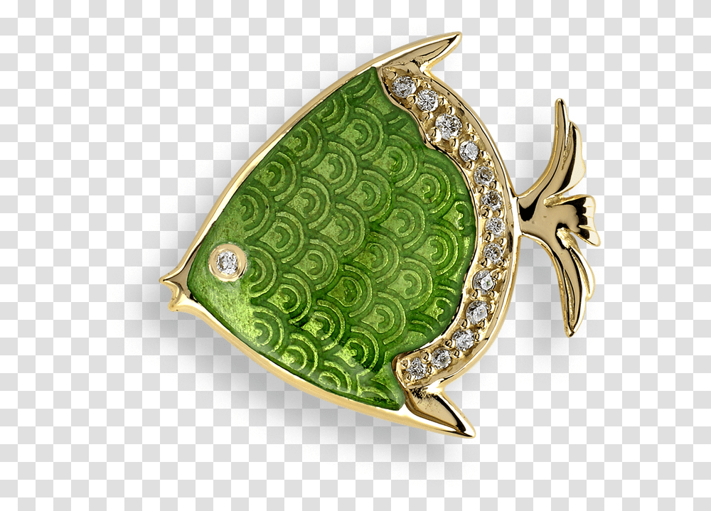Nicole Barr Designs 18 Karat Gold Fish Lapel Pin Green Coin Purse, Accessories, Accessory, Jewelry, Brooch Transparent Png