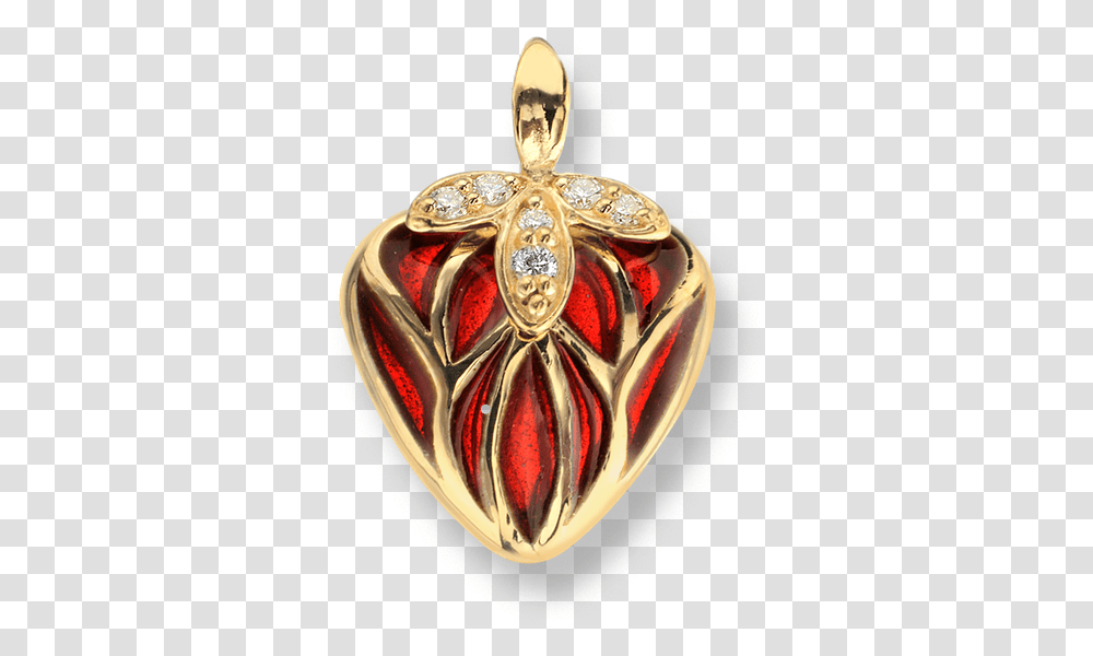 Nicole Barr Designs 18 Karat Gold Heart Necklace Red Locket, Pendant, Jewelry, Accessories, Accessory Transparent Png