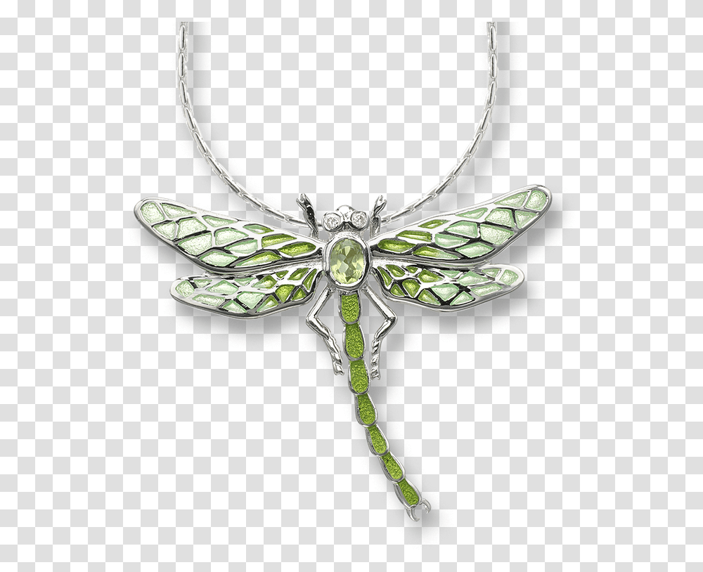 Nicole Barr Designs Sterling Silver Dragonfly Necklace Green Necklace Dragonfly, Animal, Invertebrate, Insect, Anisoptera Transparent Png