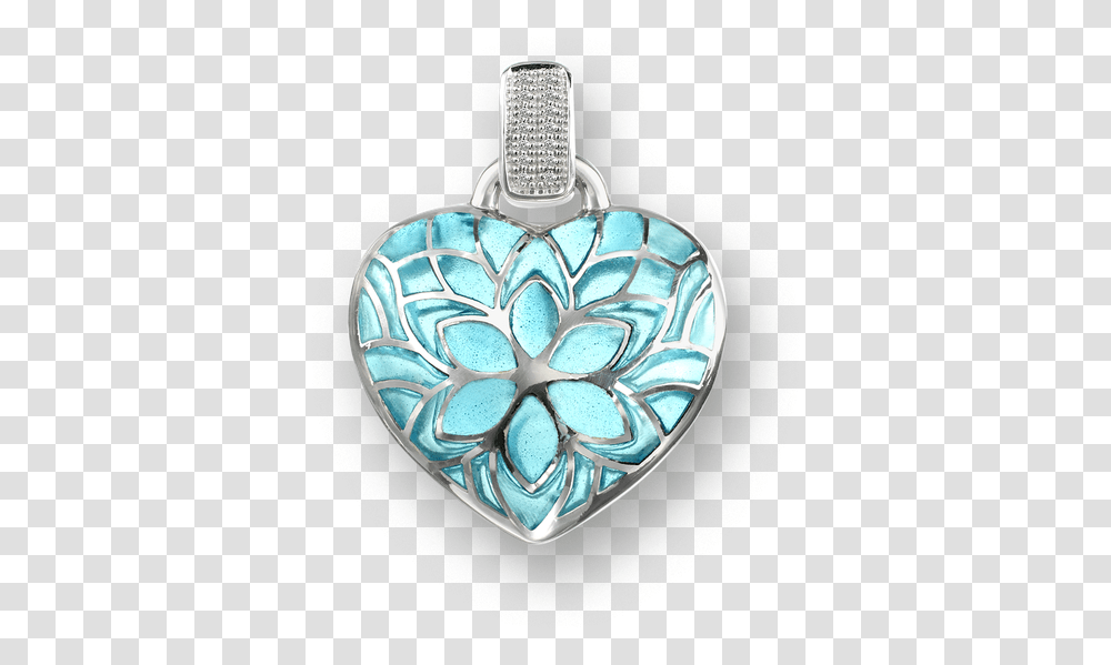 Nicole Barr Designs Sterling Silver Heart Choker Necklace Blue Locket, Pendant, Jewelry, Accessories, Accessory Transparent Png