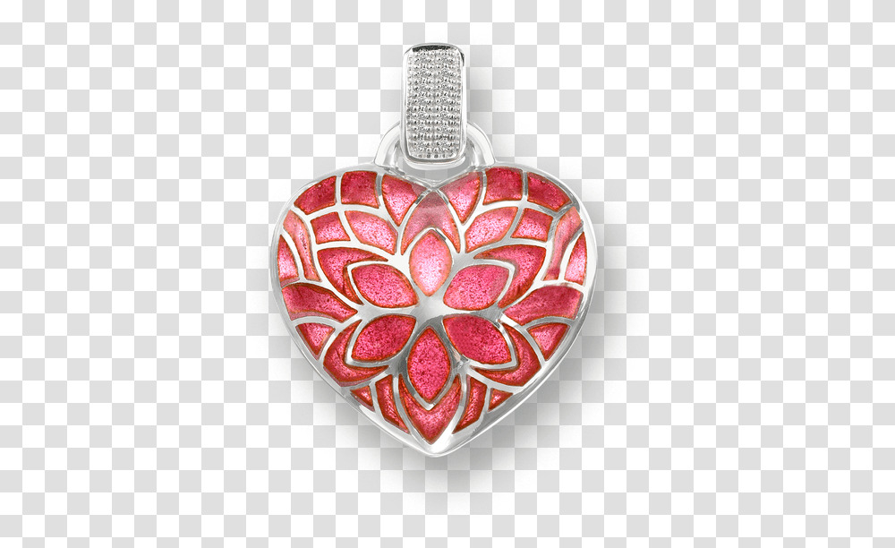 Nicole Barr Designs Sterling Silver Heart Choker Necklace Pink Locket, Pendant, Ornament, Accessories, Accessory Transparent Png