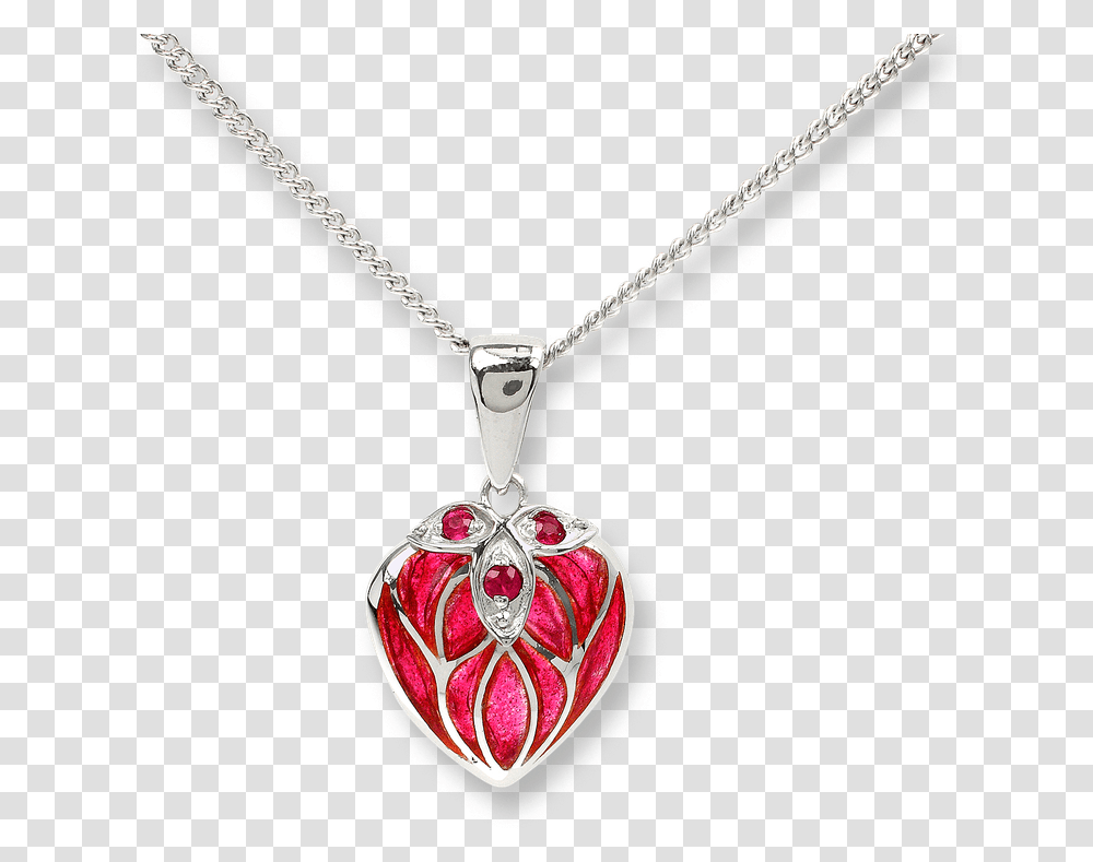Nicole Barr Designs Sterling Silver Heart Necklace Red Ruby, Pendant, Locket, Jewelry, Accessories Transparent Png