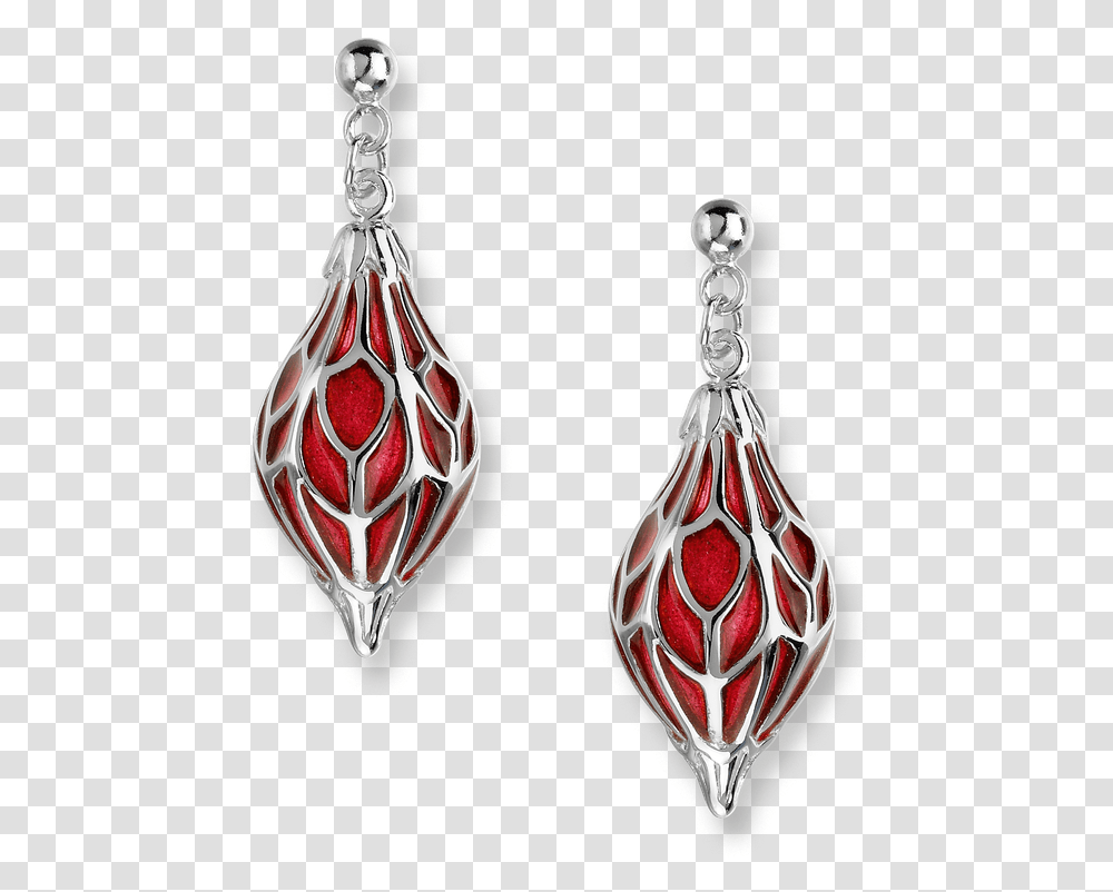 Nicole Barr Designs Sterling Silver Ornament Drop Earrings Red Earrings, Jewelry, Accessories, Accessory, Pendant Transparent Png