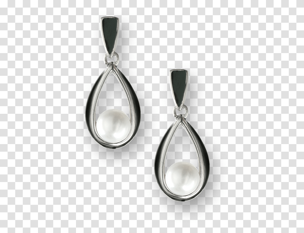 Nicole Barr Designs Sterling Silver Ribbon Stud Earrings Black Earrings, Jewelry, Accessories, Accessory, Pearl Transparent Png
