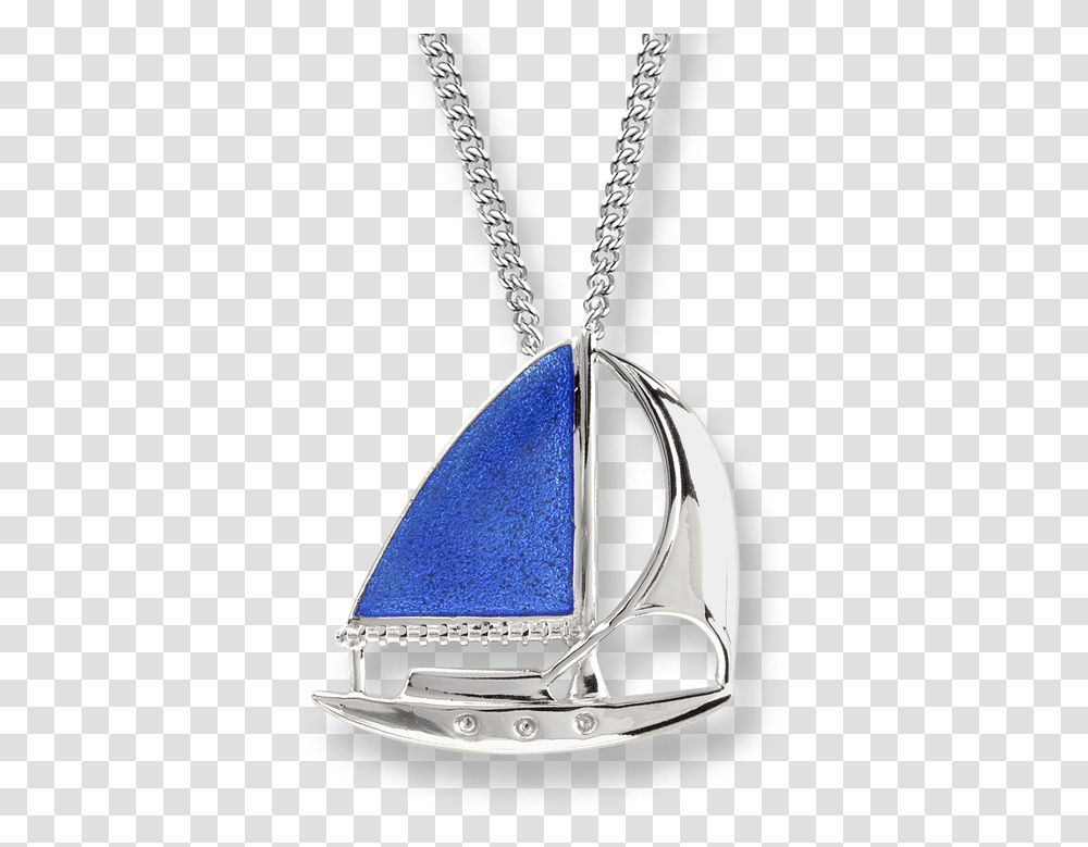 Nicole Barr Designs Sterling Silver Sailboat Necklace Locket, Jewelry, Accessories, Accessory, Crystal Transparent Png