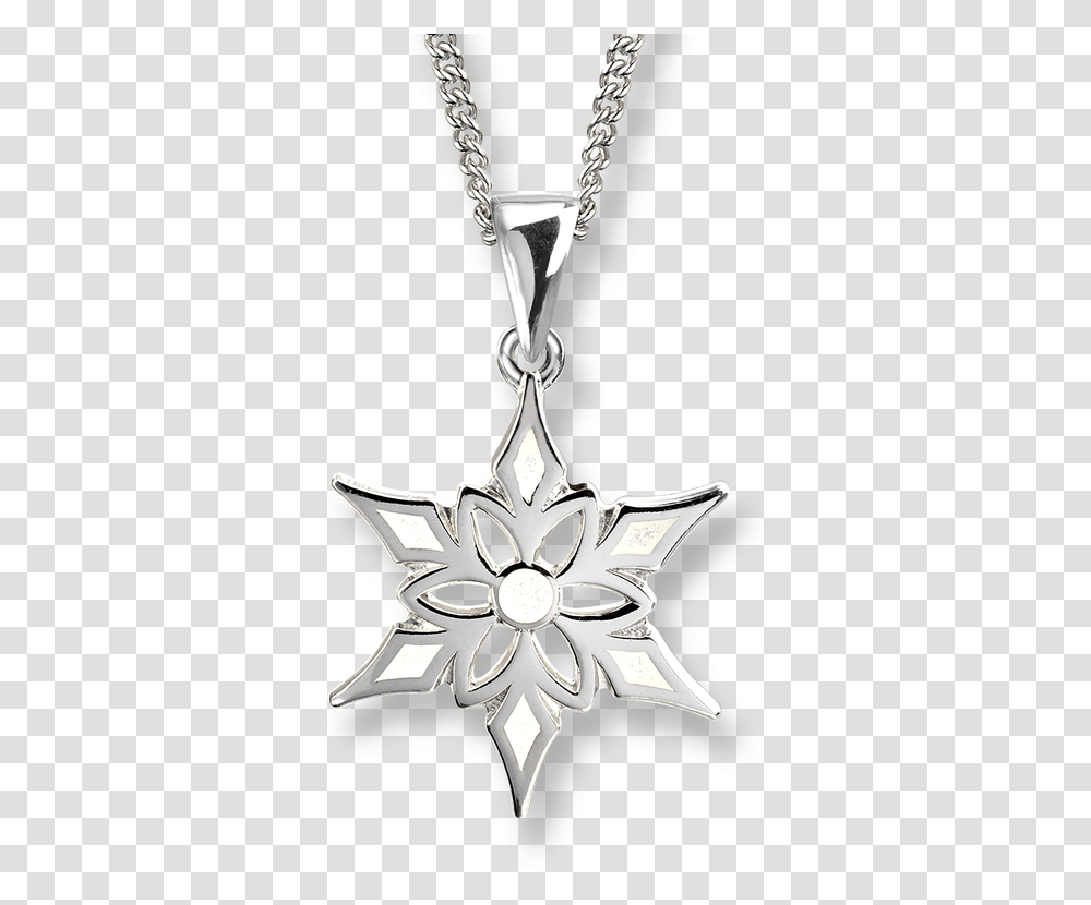 Nicole Barr Designs Sterling Silver Snowflake Necklace Long Silver Earrings, Cross, Jewelry, Accessories Transparent Png
