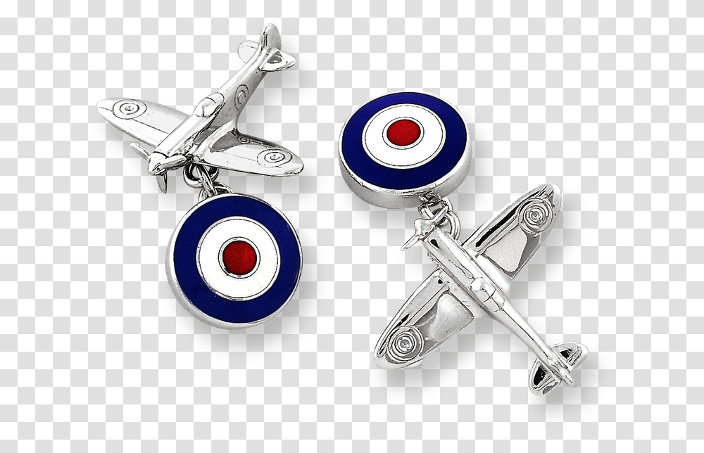 Nicole Barr Designs Sterling Silver Spitfire Plane Cufflink, Darts, Game, Accessories, Accessory Transparent Png
