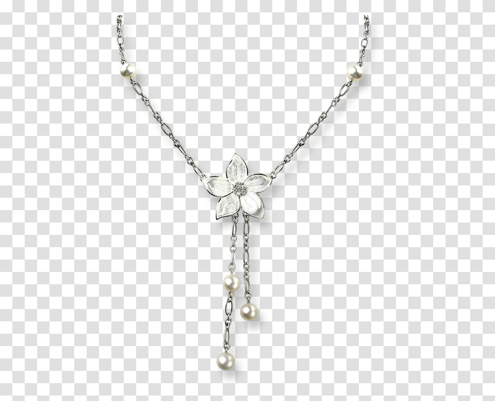 Nicole Barr Designs Sterling Silver Stephanotis Floral Necklace, Accessories, Accessory, Jewelry, Pendant Transparent Png