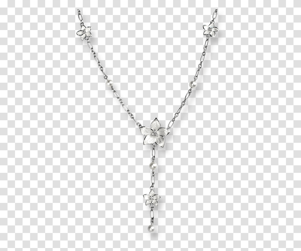 Nicole Barr Designs Sterling Silver Stephanotis Floral Necklace, Jewelry, Accessories, Accessory, Diamond Transparent Png