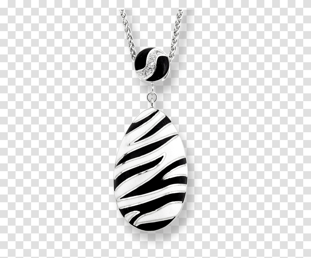Nicole Barr Designs Sterling Silver Zebra Stripes Necklace White Locket, Pendant, Accessories, Accessory, Jewelry Transparent Png