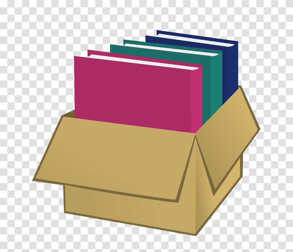 Nicubunu Box With Folders, Finance, Cardboard, Carton Transparent Png