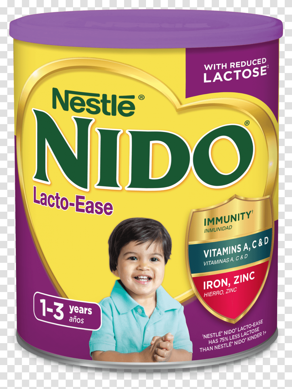 Nido Milk, Person, Label, Bottle Transparent Png