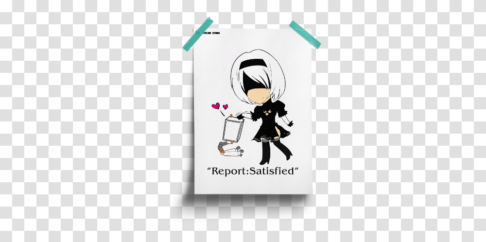 Nier Automata Gaming Merchandise India Psycho Store Cartoon, Person, Scooter, Vehicle, Transportation Transparent Png