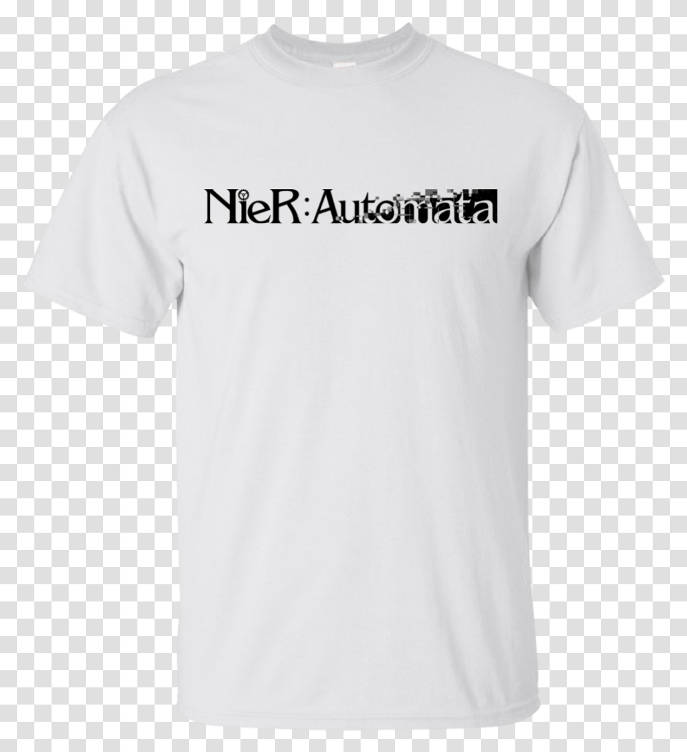Nier Automata Logo Words Shirt Hoodie Columbia T Shirt White, Apparel, T-Shirt, Person Transparent Png