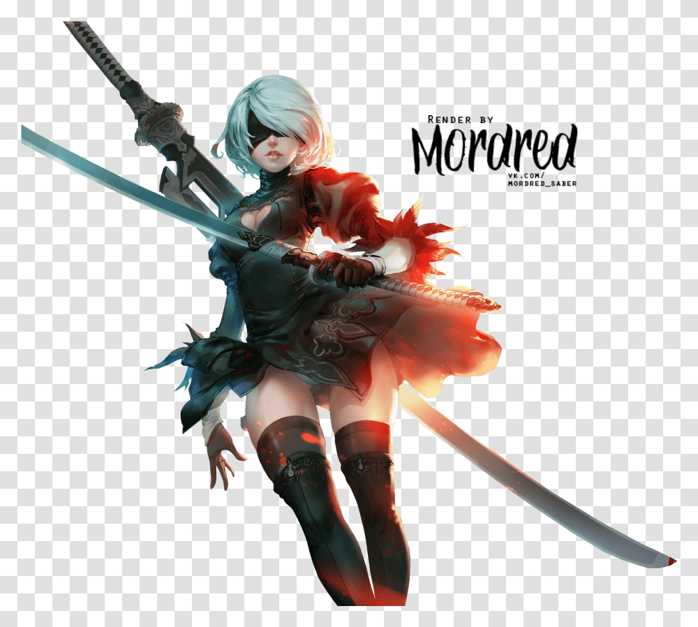 Nierautomata Avatan Plus Nier Automata Wallpaper Phone, Person, Human, Sword, Blade Transparent Png