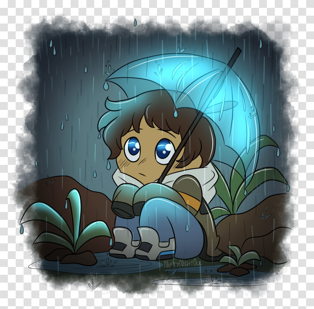 Niftynightowl Rainy Planet Chibi Lance Voltron Rain, Painting, Outdoors, Book Transparent Png
