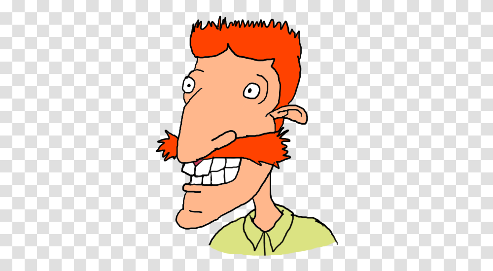 Nigel Thornberry Mustache Cartoon Guy With Orange Cartoon Guy With Orange Mustache, Clothing, Apparel, Label, Text Transparent Png